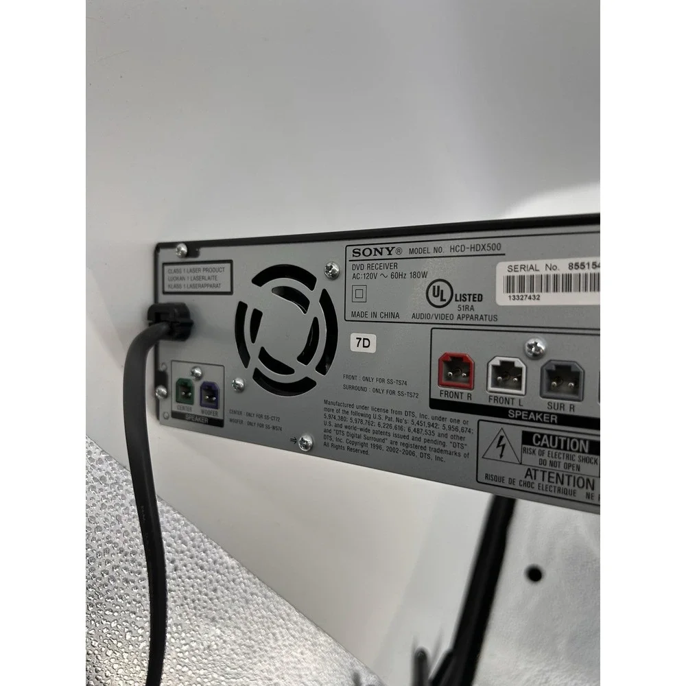 SONY DAV-HDX500 HDMI 5-DISC DVD Home Theatre System Digital Amplifier